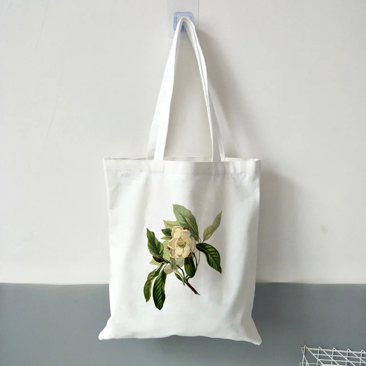 Цветок сумка на заказ Печать сумка для покупок с логотипом ежедневное использование Сумка-тоут DIY холст эко многоразовая утилизация текста