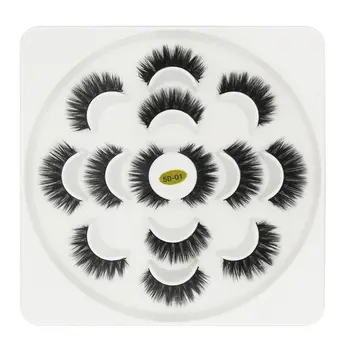 

7 Pairs 5D Fake Eyelashes Thick Mink Lashes Custom Eyelash Long Fake False Extension Eyelashes Mixed Model Makeup Tool