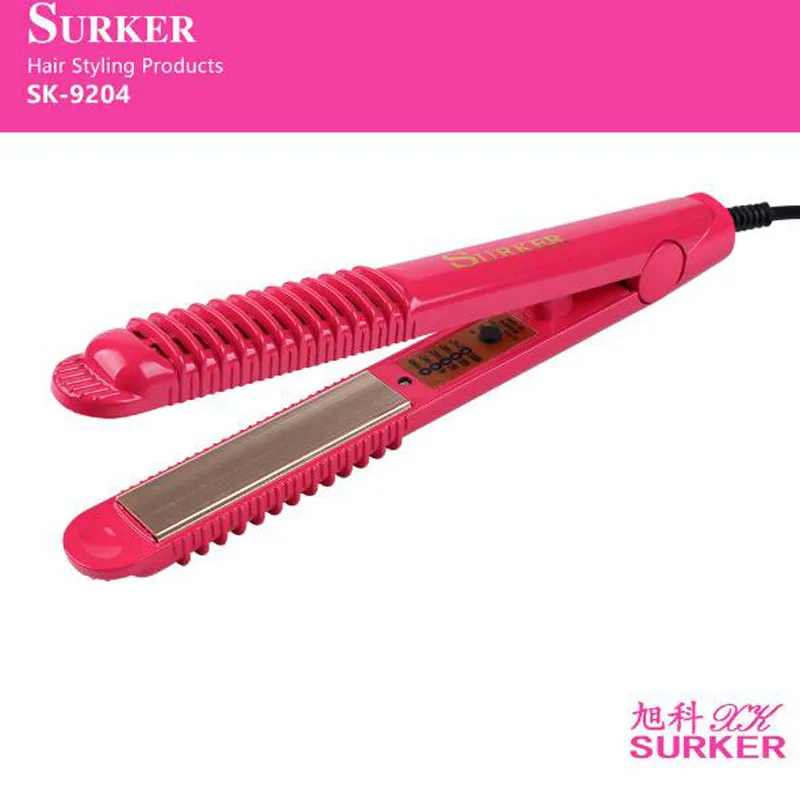 Surker alisador de pelo eléctrico, rizador de SK 9204, plancha de alisado  para el cabello, panel de cerámica de iones negativos|Planchas de pelo| -  AliExpress