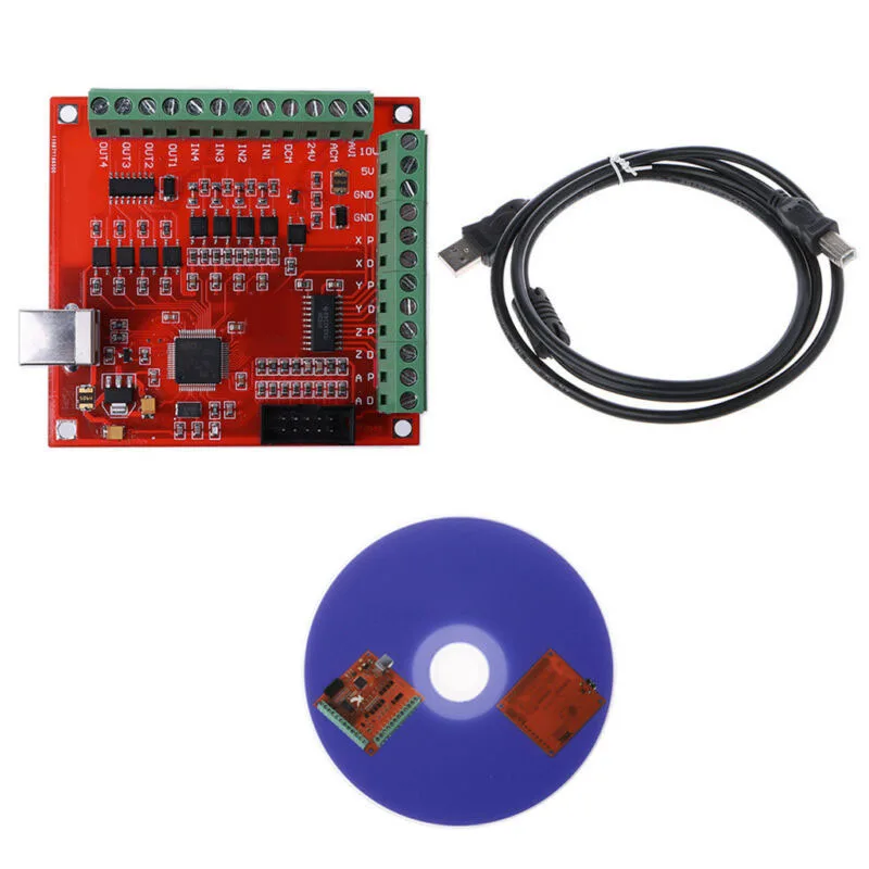 

Brand New USB CNC Controller Card With USB Cable And CD 8 X 7.7cm Support Automatic Probe Tool Emergency Input Limit Switch