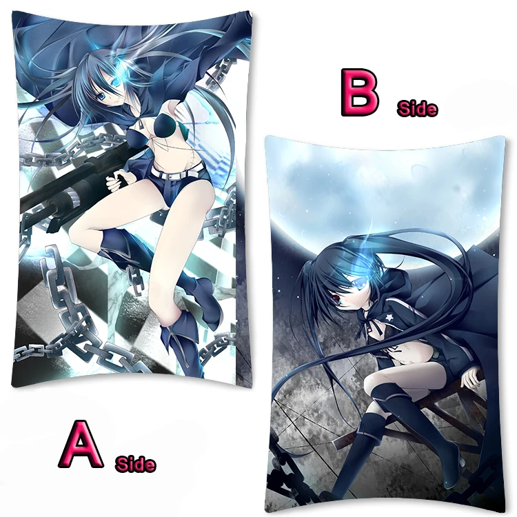 Аниме BLACK ROCK SHOOTER обниматься тела Чехол Dakimakura тела декоративная двухсторонняя подушка чехол 2WAY 35x55 см