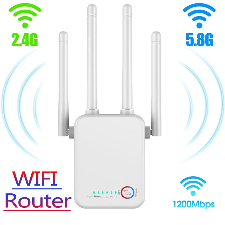 Усилитель-повторитель сигнала Wi-Fi 2 4 ГГц 5 8 Мбит/с 1200 | Электроника