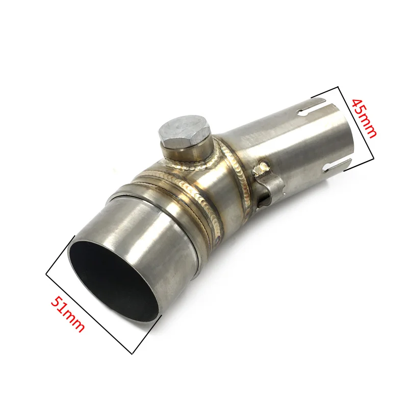 Motorcycle Exhaust Pipe Muffler Escape Connecting Pipe Front Link 51mm for Kawasaki ER6N ER-6N Moto Mid Accessories motorcycle accessories