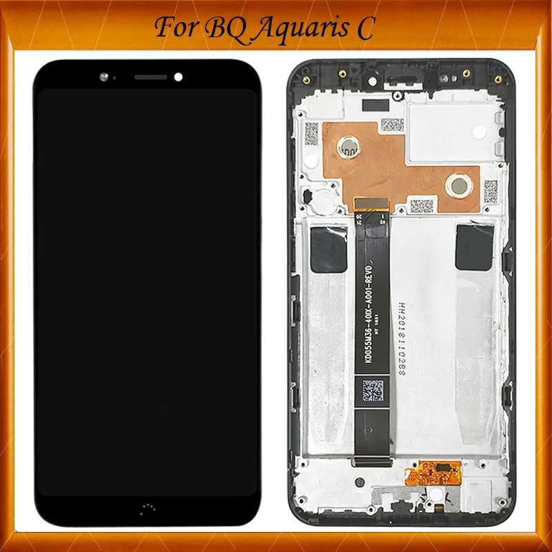 

100% Working Well For BQ Aquaris C LCD Display + Touch Screen Digitzer Assembly With / Without Frame For BQ C LCD Replacement