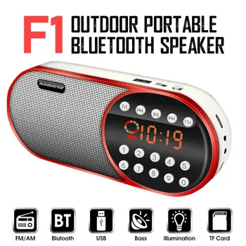 

Mini Indoor Bluetooth Speaker Subwoofer FM Radio Wireless Bluetooth Speaker Portable Smartphone Bluetooth Speaker LED Display
