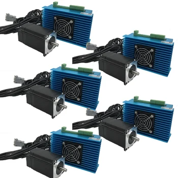 

5PCS NEMA23 57mm 3Nm 430Oz-in AC/DC Closed loop Stepper Motor Drive Kit Easy Servo W/Cooling Fan for CNC Mill Engraving machine