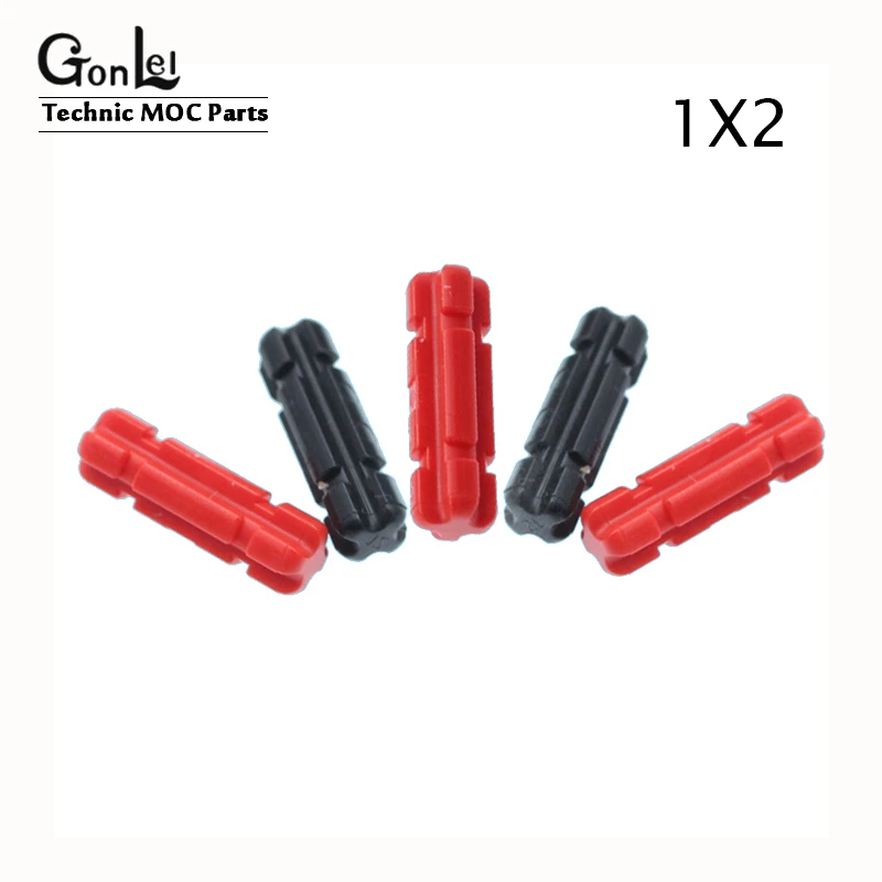 Technic Lego 25 x Axle Notched Size 2 RED