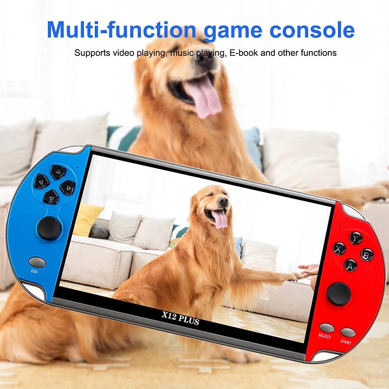 Game Consoles X12 Plus Best Gift For Kids 7.0 Inch 16GB Memory Retro For Men Handheld Game Player