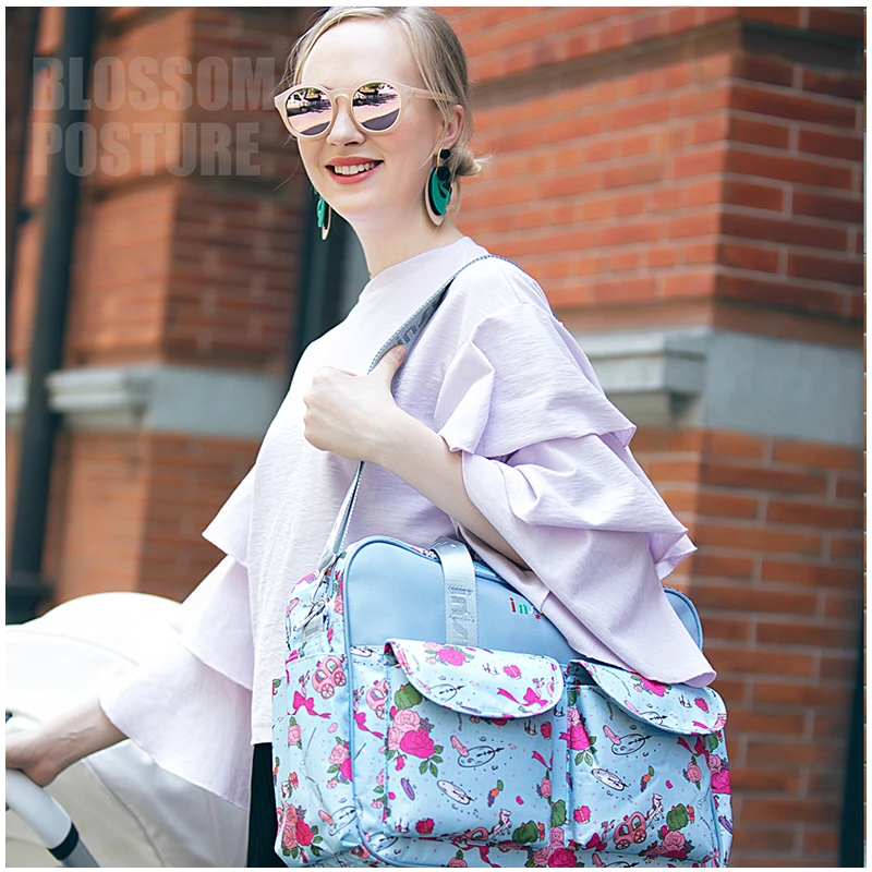 Diaper Bag Fashion Large Capacity Multifunctional Travel Nappy Messenger / Totes Stroller Baby Bags for mom with Changing Pad