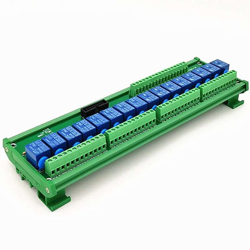 DIN рейку 16 канальный тип NPN 12V 10A Модуль интерфейса реле питания, SONGLE SRD-12VDC-SL-C реле