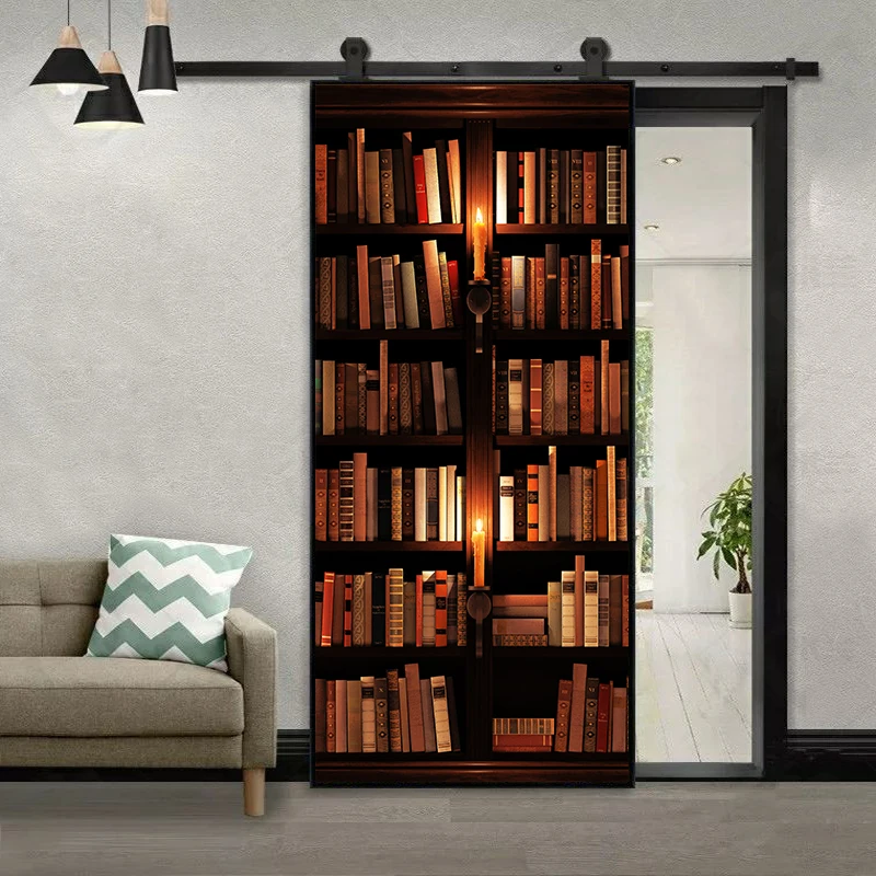 Bookcase Library Door Art Mural Sticker Australia TinyMart