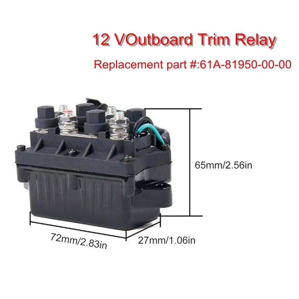 12 V/120A трехпроводной Универсальный подвесной распорка газа гидравлического подъёма для отделки реле для Yamaha 61A8195000 3 контактный разъем реле наклона несъемный