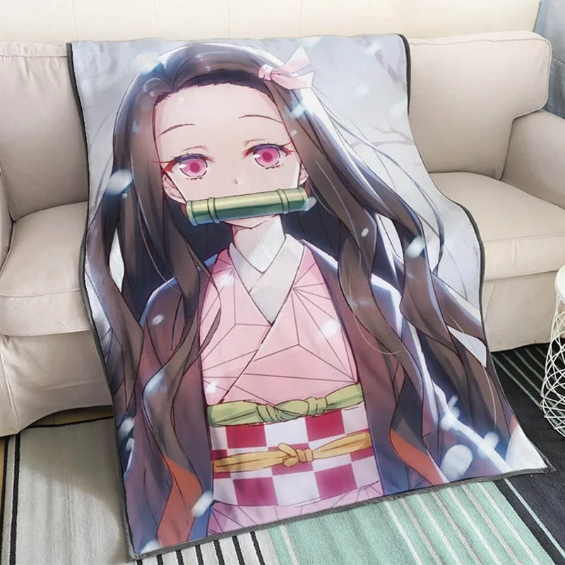 Одеяло Kimetsu No Yaiba для косплея «сделай сам», мягкий фланелевый теплый воздушный плащ, размер s 150*100 см