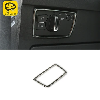 

CARMANGO for VW Volkswagen Passat B8 2017-2019 Car Headlight Switch Panel Chrome Cover Trim Frame Sticker Interior Accessories