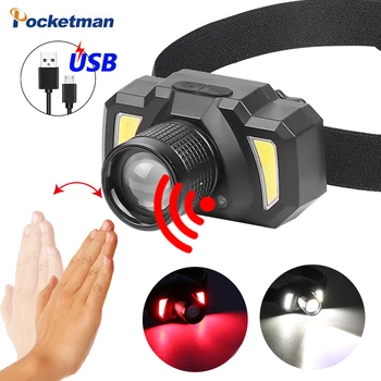 

Portable LED zoom travel headlamp built-in 1500mAh USB rechargeable battery camping hand free explore head light fishing lantern