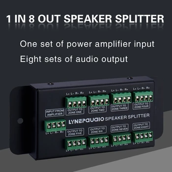 

1 In 8 Out Amplifier / Sound 8 Area Sound Source Signal Distribution Panel Audio Simple And Compact Design