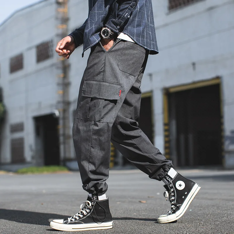 

2020 Spring Main Push Large Size Japanese-style Exterior Elasticity Workwear Beam Leg Capri Pants M-5x Hk13