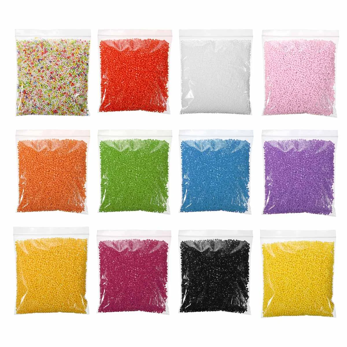 20000pcs 12 Pack Colorful Pastel Foam Beads Colorful Polystyrene Foam Balls Styrofoam Filler Foam Mini Beads Balls Crafts