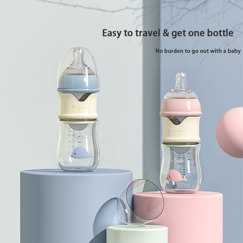 Milk Bottle Feeding Bottle Baby PPSU Glass Bottle Wide-bore Quick Flush Baby Bottle Newborn Milk Training Feeding Accessories