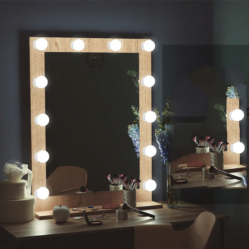  Dressing Table LED 12V Makeup Mirror Light Bulb Vanity Lights Stepless Dimmable USB Charging Port A