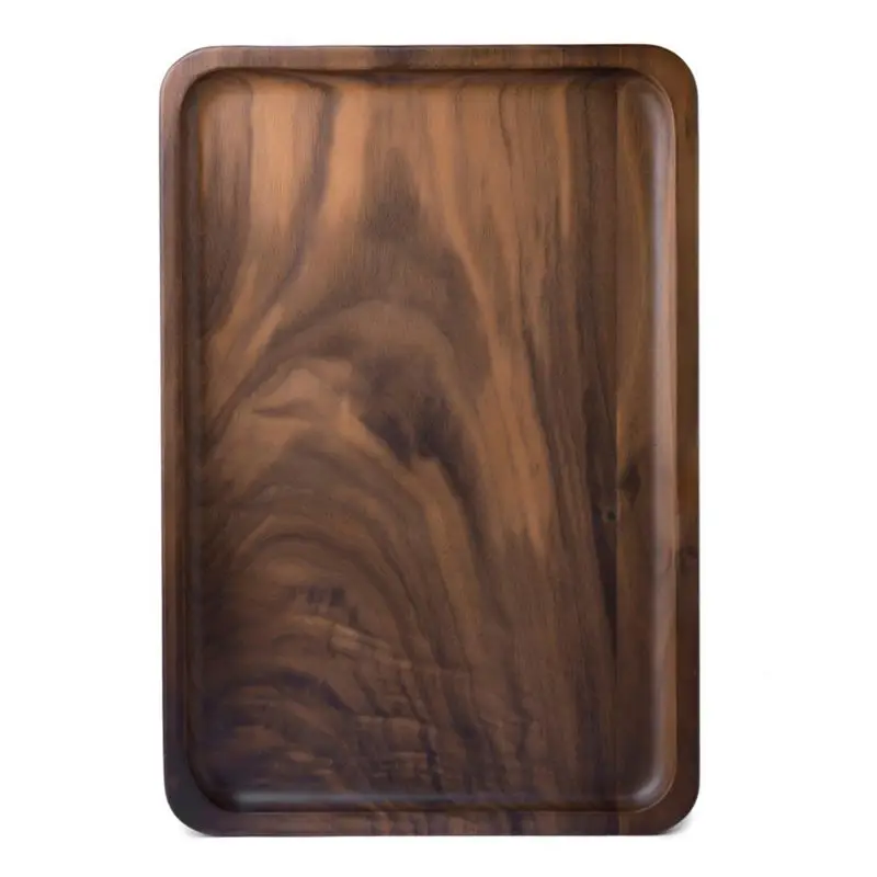 

Wood Rectangular Serving Trays, Black Walnut Food Tray