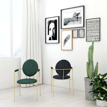 

Nordic Customized Dining Chair Coffee Shop Chairs Living Room Chair Hotel Stool Metal Chair Adult Chair Back Stool Lounge Chair