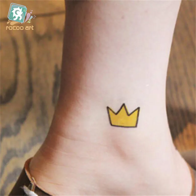 Body Art Waterproof Temporary Tattoos Paper For Men And Women Sex Simple 3d  Crown Design Small Tattoo Sticker Wholesale Hc1165 - Temporary Tattoos -  AliExpress