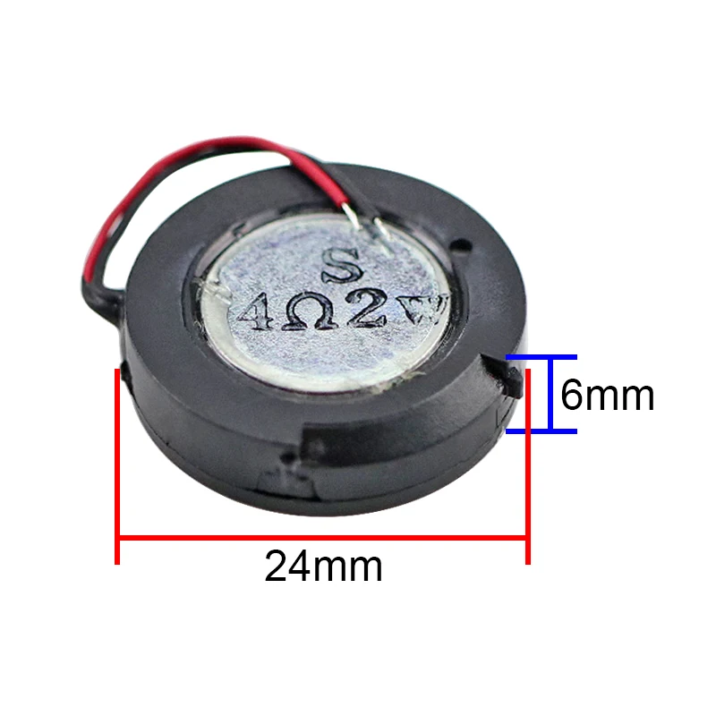 2PCS GHXAMP 24mm 1 inch Woofer Speaker Unit 4ohm 2W Mini Speaker DIY for Navigator Voice Digital laptop Loudspeakers