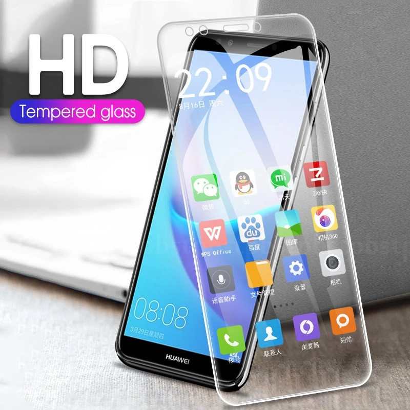 Защитное стекло для Huawei Y5 Y6 Y7 Prime 2018 закаленное Honor 7A Pro 5 7 RU 45 7C защитное