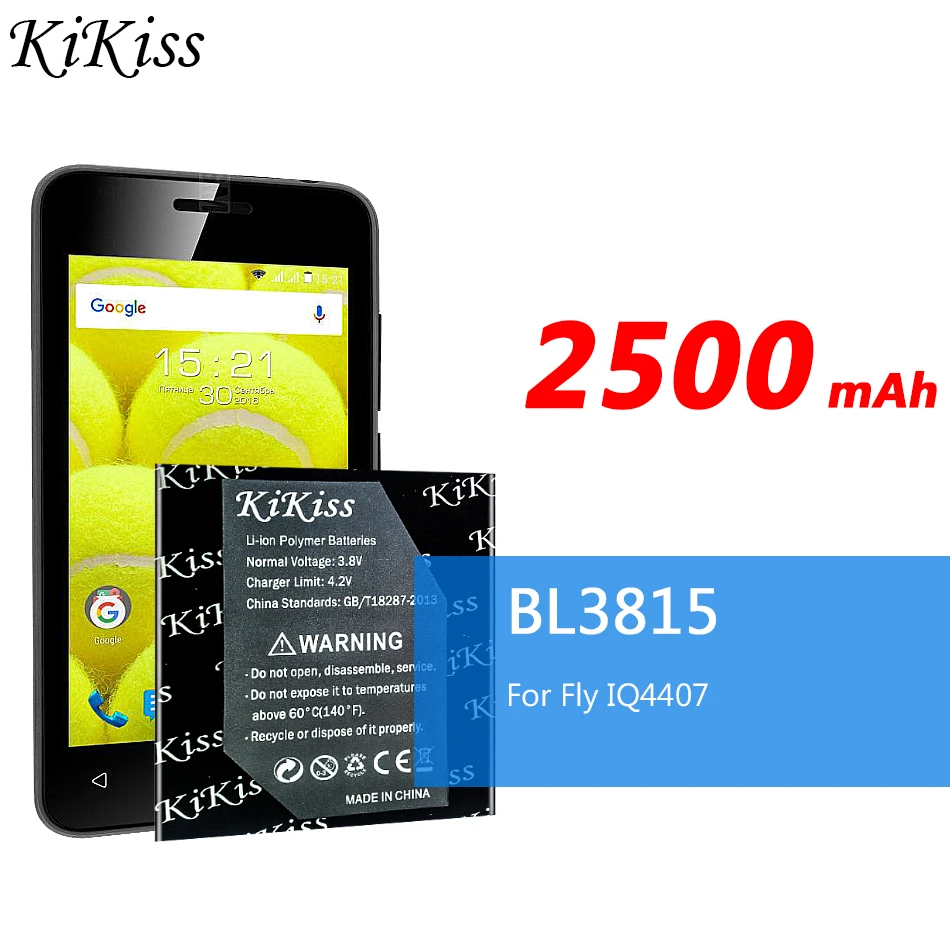 Аккумулятор большой мощности 2500 мАч BL3815 BL 3815 для Fly IQ4407 IQ 4407. Код трека | Мобильные