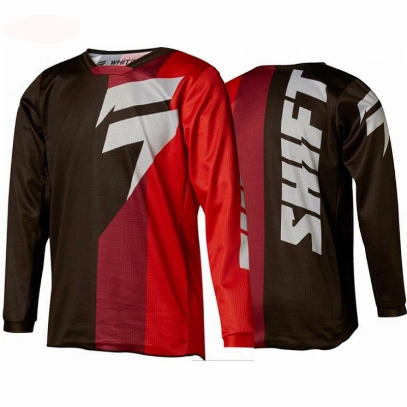 SHIFT Off road Racing T-Shirt AM RF Bicycle Cycling Bike downhill Jersey motorcycle Jersey motocross MTB DH MX Ropa D - Цвет: Коричневый