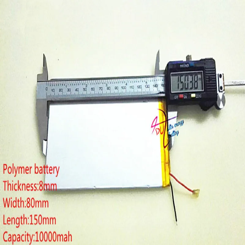3,7 V 10000 mah планшет батарея бренд планшет gm литий-полимерный аккумулятор 8080150