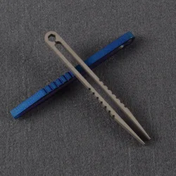 Pinzas de aleación de titanio Tc4, pinzas de Metal no magnéticas, Mini dispositivo Edc portátil, pinzas planas superduras