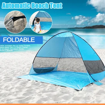 

Automatic Camping Tent Beach Tent 2 Persons Tent 2s Instant Pop-Up Open Anti UV Awning Tents Outdoor Sunshelter 200x165x130cm