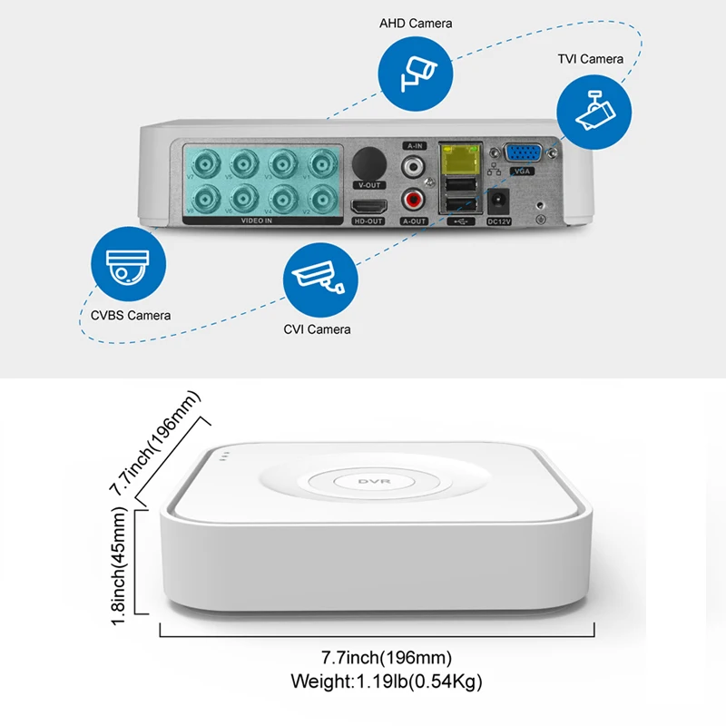 Камера видеонаблюдения Jennov инфракрасная камера безопасности 4 канала 5 МП DVR AHD P2P