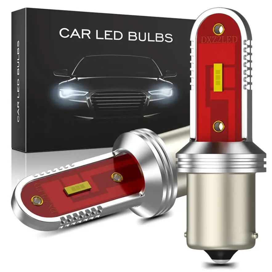 Светодиодные лампы Canbus P21W 2 шт. 60 Вт BA15S 1156 BAU15S PY21W 7440 без Hyper Flash с чипом 6SMD CSP ошибок