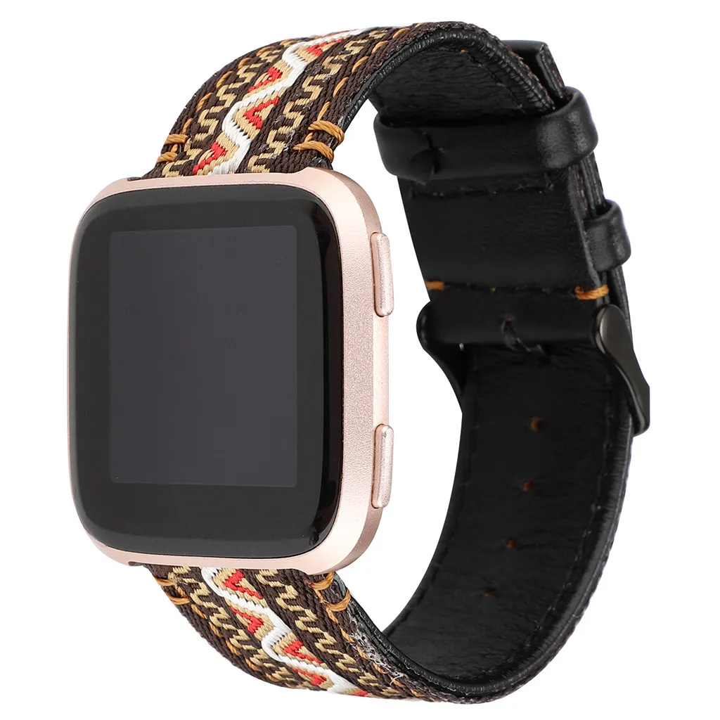 Топы из зернистой кожи ремешок для Fitbit Versa Смарт-часы для фитнеса горячая Распродажа дропшиппинг - Цвет: D