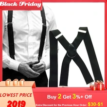 50 мм Широкие Мужские X-Back X shape сверхпрочные брюки Brace подтяжки с зажимами GH