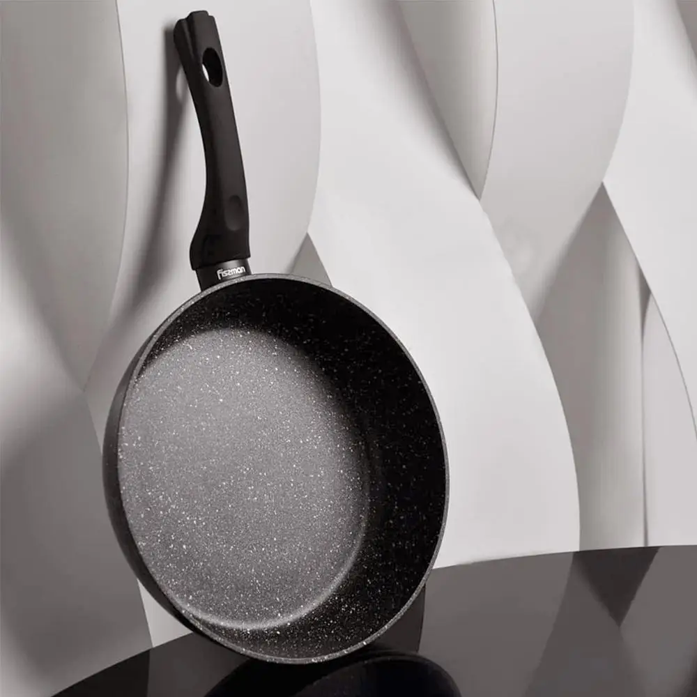 Черный мрамор алюминий с керамическим покрытием антипригарная сковорода 20-28 см бездымного масла использовать для газовая, индукционная плита