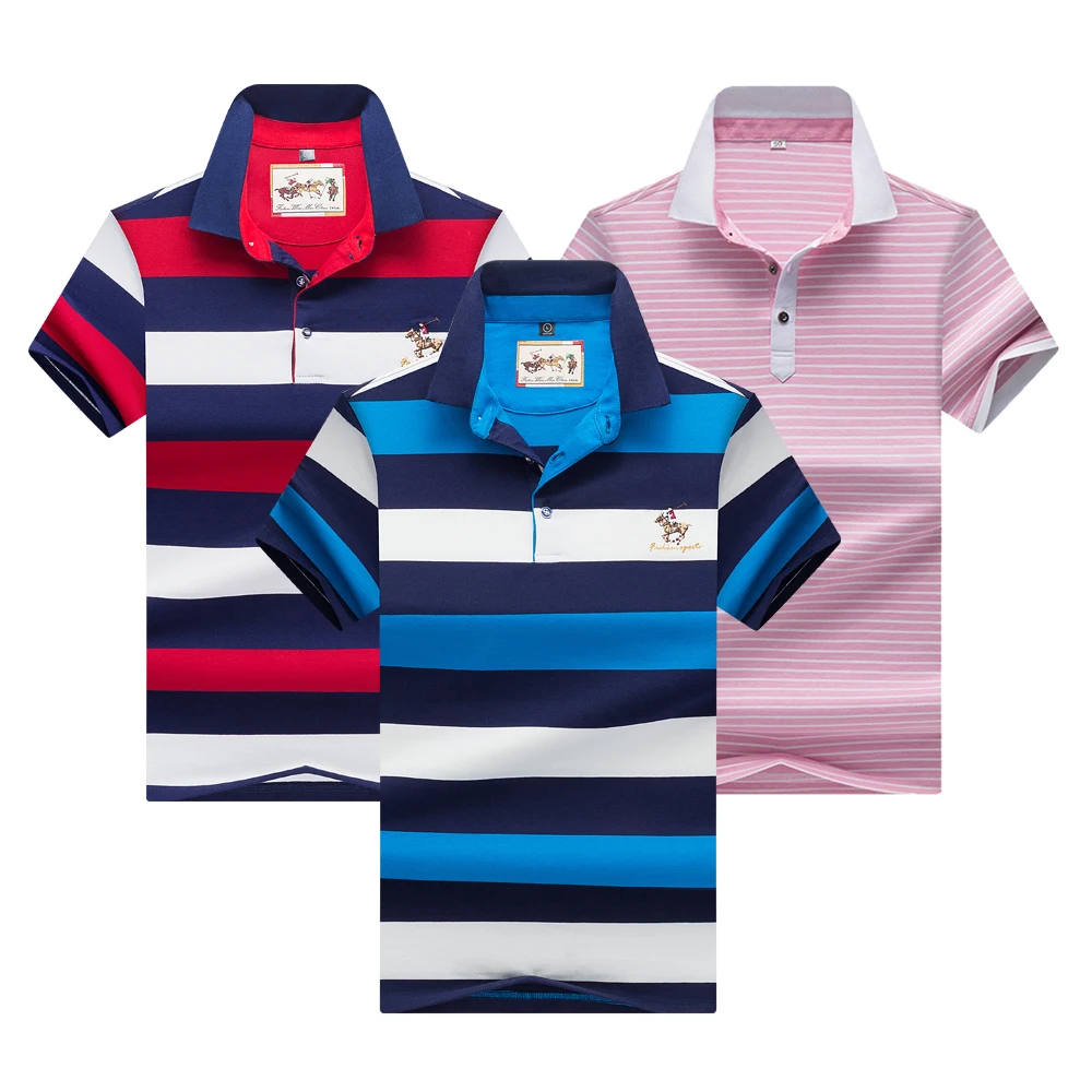 8090LR8208P Hollirtiger 3 шт. розничная polo homme de marque модная одежда по индивидуальному заказу, шаровары удобные стрейч Для мужчин рубашка поло HOMBRE в полоску модные футболки-поло Для мужчин - Цвет: 8090LR8208P