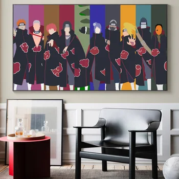 

Classic Naruto Japanese Anime Posters And Prints Akatsuki Itachi Cartoon Picture On Canvas Wall Art Painting For Living Room