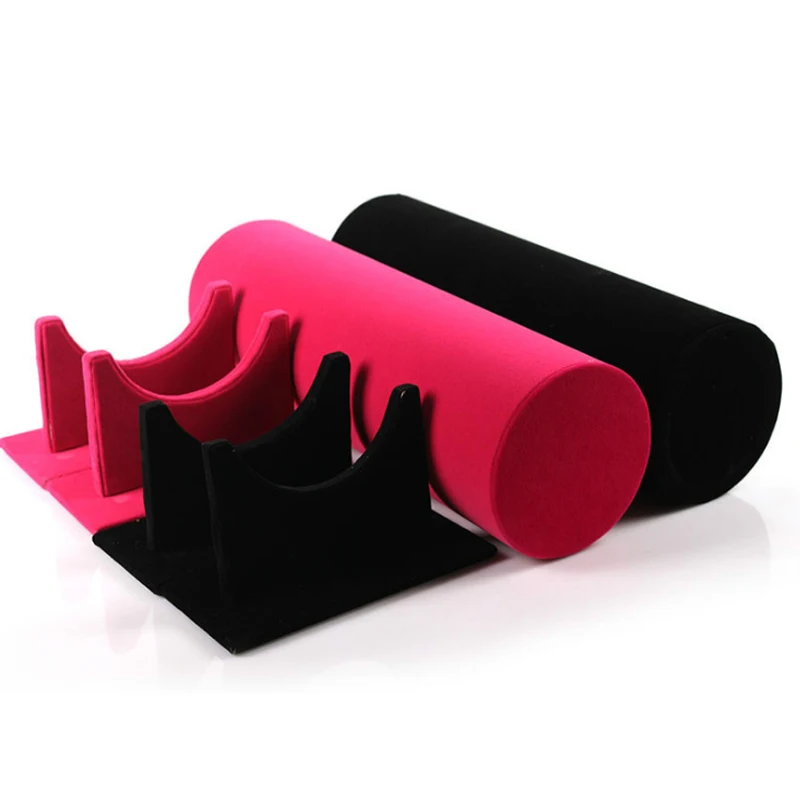 Черный Розовый Красный Бархат Т-образная повязка держатель розничный магазин ювелирных изделий Стенд стойка