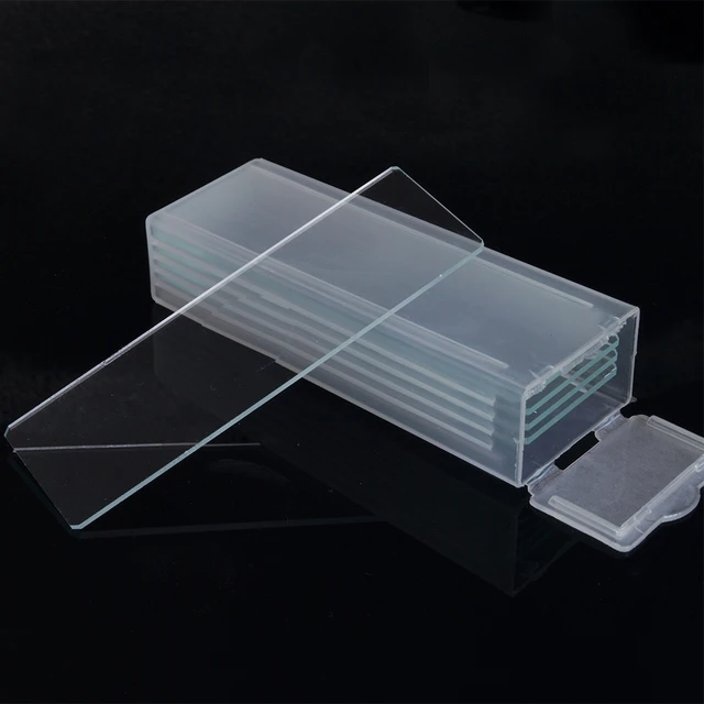 Microscopio cóncavo reutilizable, portaobjetos de vidrio en blanco para  espécimen líquido, 5 unidades - AliExpress