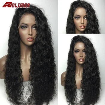 

Pre Plucked Lace Front Human Hair Wigs With Baby Hair Peruvian Glueless Lace Wig Bleached Knots Water Wave Wig 13x6 Remy Hair