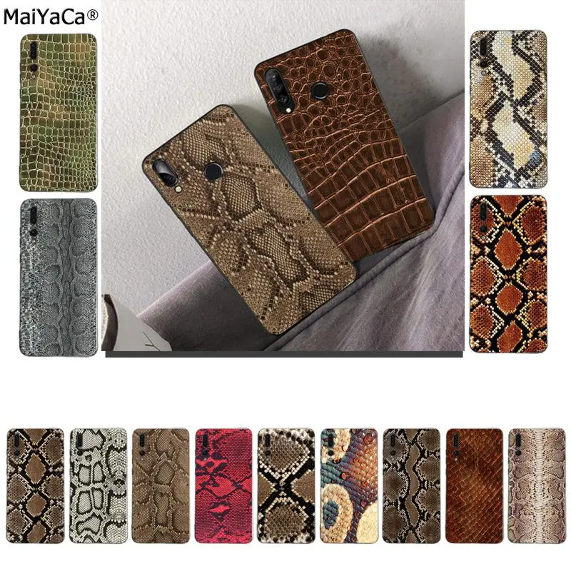 Мягкий чехол MaiYaCa из змеиной кожи для телефона Huawei P10 lite P20 pro P20lite P30 mate 20 mate20 чехлы
