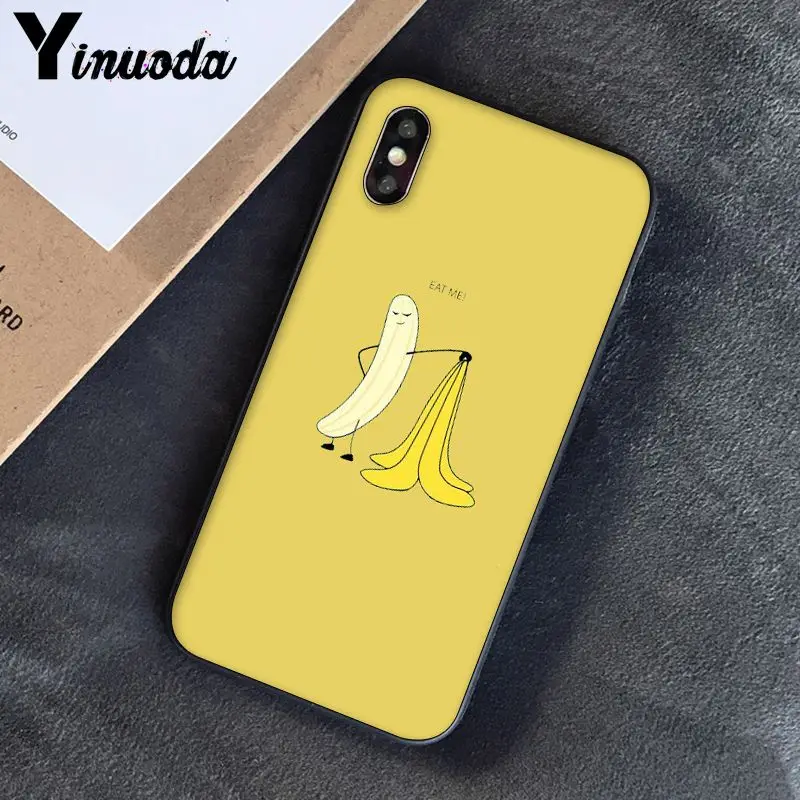 Yinuoda Ультратонкий чехол для телефона с рисунком банана из мультфильма для мобильных телефонов Apple iPhone 8 7 6 6S Plus X XS MAX 5 5S SE XR - Цвет: 9