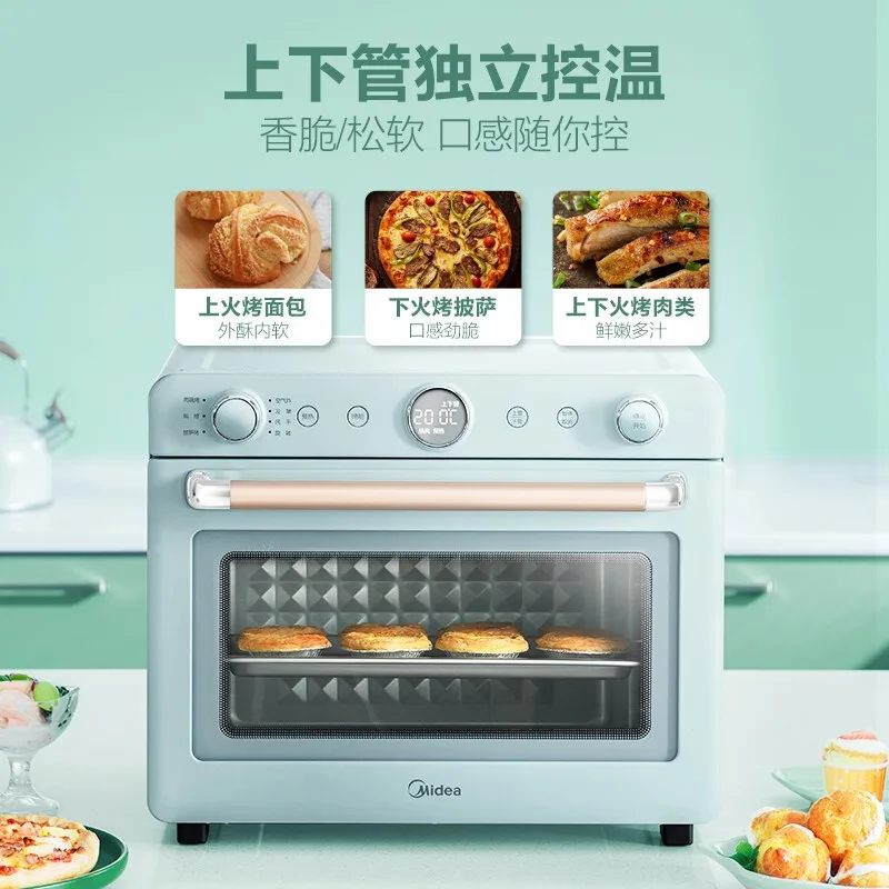 Electronic Household Multi-function Electric Oven 35L Smart Appliances Air Fryer Enamel Liner Master's Menu Bread Baking Ovens | Бытовая