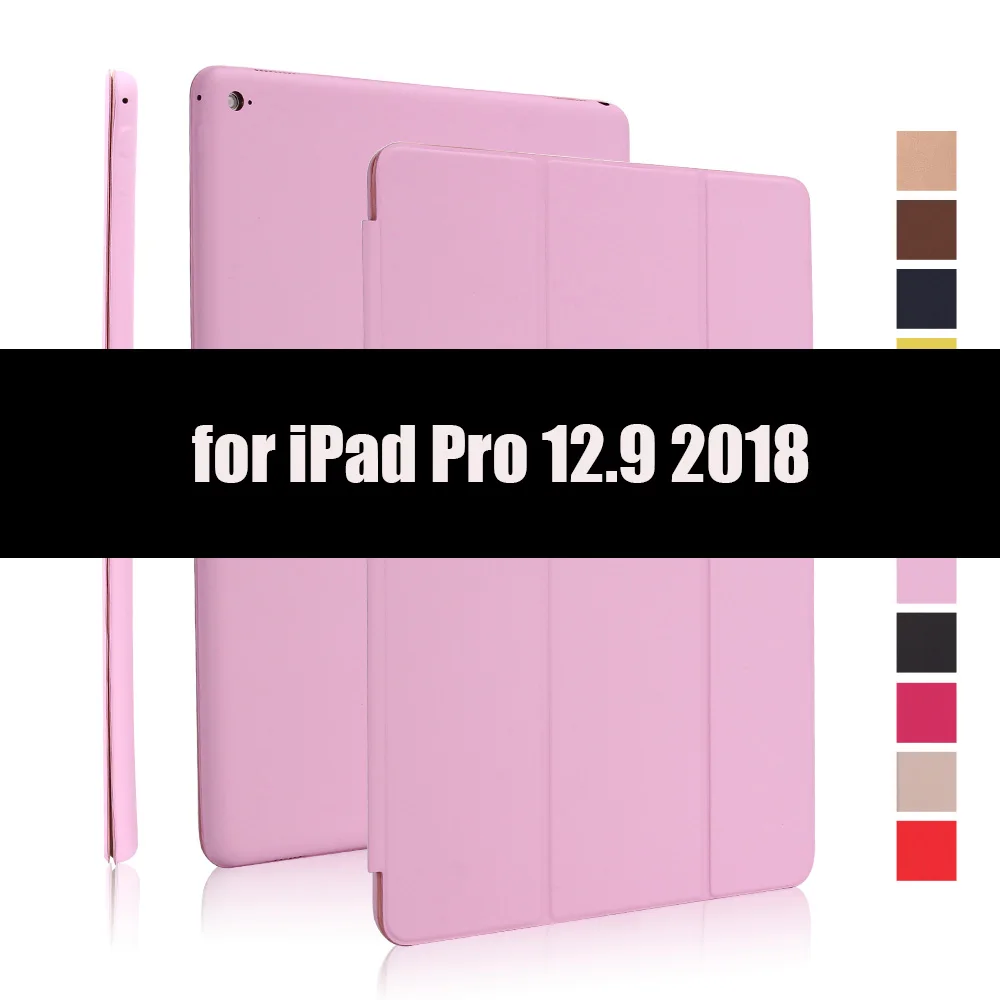 Чехол для iPad Pro 11 Smart Cover для iPad Pro 12 чехол Магнитный PU кожаный флип-чехол для iPad 11 12 дюймов чехол - Цвет: Pink-12