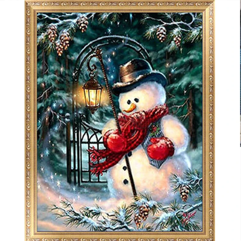 

5d Diamond Painting Santa snowman Paint With Diamonds Diy Art Pen Stitch Special Shaped Colorwhisper Diamond-painting-5d Custom
