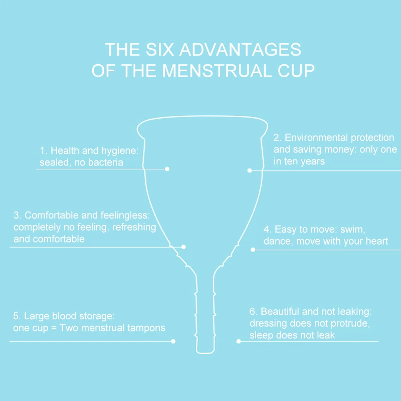 Менструальная чашка из медицинского силикона, женская гигиеническая чашка, Женская чашка, менструальная чаша из силикона, медицинская